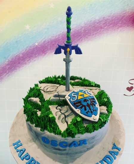 Zelda master sword cake