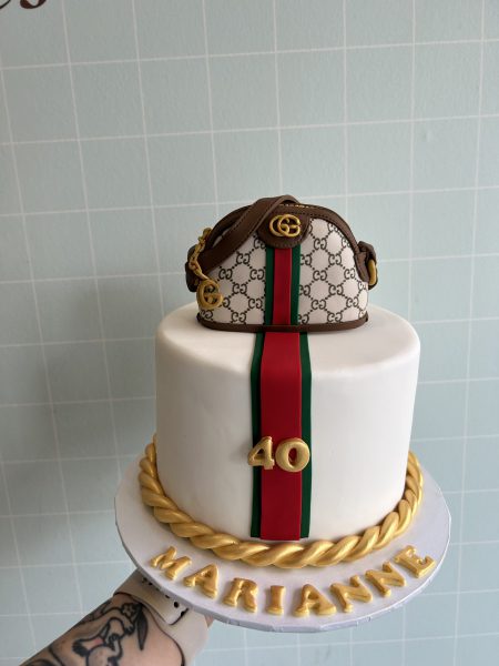 Gucci bag cake